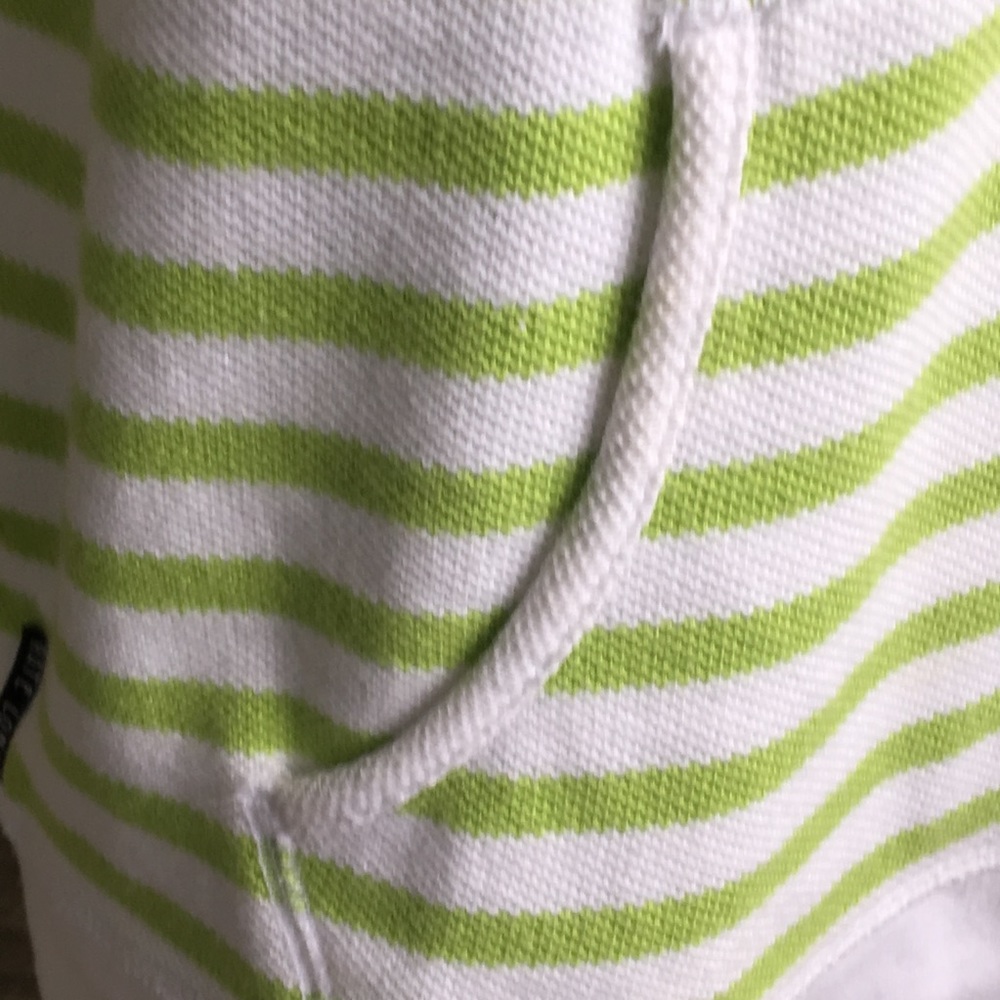 KATE LORD Green Striped Hoodie Size M - Picture 5 of 9